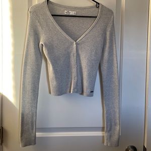 Hollister Cropped Button Down Cardigan